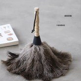 實木螺紋手柄駝鳥毛【總長約36cm】:如圖 × 1個