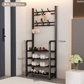 GA25H 門廳衣帽架四層50寬 黑色 6掛鉤 × 1個