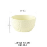 奶油白錘紋45米飯碗:如圖所示 × 1個