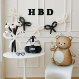 02)크림앤블랙 곰돌이형 × 1세트