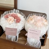 珍珠香檳粉橘,花束+小品牌提袋 × 1個