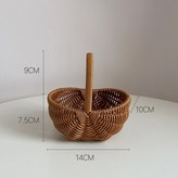 駝色(Z款小號藤塑花籃) × 1個