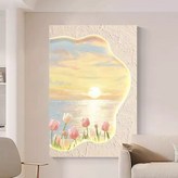 A款-9mm無框畫【不描邊】【高品質】30*40cm紋理膜 × 1個