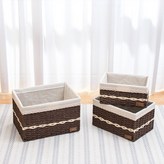 咖色筐+純色布,小號31cmx20cmx16cm × 1個