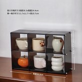 復古茶色 長六格 分割槽收納有序陳列 × 1個