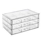 壓克力桌面收納盒（18格）透明白 × 1個