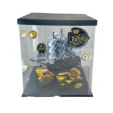 父親節款-黑色蛋糕盒 鈔票船 × 1套