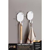 磁吸款優雅白橢圓小掛鉤 2個裝 × 1個