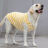 大狗棋盤格背心-黃,3XL-胸圍60背45/9-11.5kg × 1個