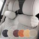 타공가죽메모리폼목쿠션 - 다크브라운