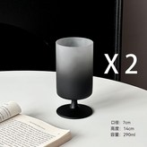 直筒高腳杯-磨砂黑矮款[2只裝] × 1個