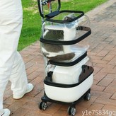 【單上層】拚接白手提包,下層15斤內/上層15斤內/多貓齣行 × 1個