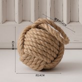 圓形門擋棕色麻繩款 × 1個