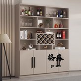 奶咖色櫃+灰櫃,3門100*30*200cm【自己安裝】 × 1個