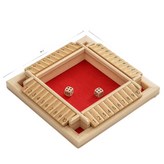 天然松木 紅底數字翻牌棋 單色骰子 × 1個