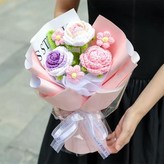3朵玫瑰中款花束,手提袋+賀卡 × 1個