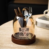 琥珀玻璃果叉罐3勺3叉 × 1套