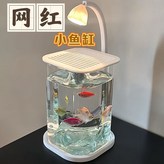 天藍石【爆款方缸1000ml帶花燈】 × 1個