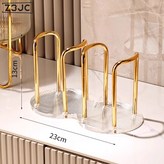雙座條紋杯架-金色:如圖 × 1個