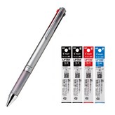 0.4 리필 4개 + 3색 볼펜 실버 1개