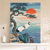 40x50CM 캔버스타입 백년해로 두루미 부부07 × 1세트
