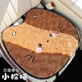 毛絨萌萌貓-棕色方墊一張:毛絨萌萌貓-棕色方墊一張 × 1個