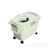 綠色15.0公斤拉手米桶 × 1個