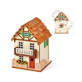 태엽오르골 유럽풍 벽돌집 입체퍼즐모형 × 1개