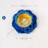 蓮花燈芯固定座〖中〗【藍】附燈芯 × 1個