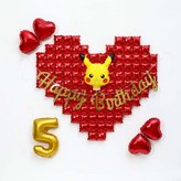 29-5)피카츄 빅하트풍선세트 숫자 5 × 1세트