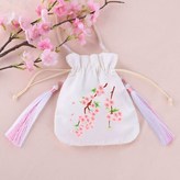 벚꽃 빗방울 한풍 크로스바디 백 보조 자수 벨트 × 1개