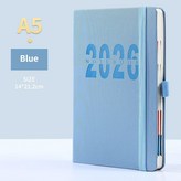 藍色,英文版A5日程本【2026豎紋】400頁 × 1個