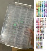 拼豆證件盒 60個5.5小方盒 303色貼紙 × 1套
