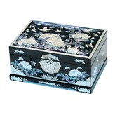 목단 2단 자개함 19cm 블랙 × 1개