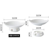 광택 화이트 12inch 접시 + 스토브 / 촛불 12