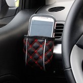 차량용 송풍구 포켓 (레드 스티치) × 1개