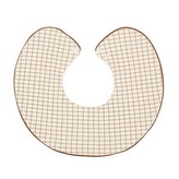 咖色格子—圓形滾邊款雙面 × 1個
