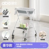 白色支架+灰色澡盆+萬向輪+置物架 × 1個