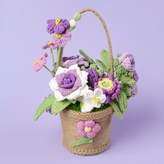 花錦  手提花籃 紫色系:1 × 1件