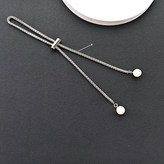 4mm 얇은 더블홀 50cm 실버 × 1개