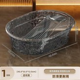 大號PP材質洗衣盆 透明白 × 1個裝