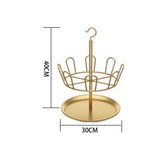 帶瀝水底座一層金色掛8只鞋 × 1個