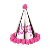 고깔모자(글리터 생일 고깔 모자_핑크) × 1개