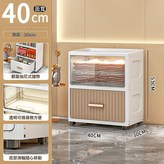 40面寬丨透白+棕抽屜:2層 × 1個