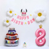 10-08)포차코 데이지가랜드 생일풍선세트08 × 1세트