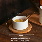 素顏碗+櫸木小圓盤+金色光面勺:如圖 × 1個