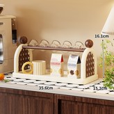 中古白 - 單層 加寬底座 茶具任意放 × 1個
