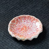 志野燒小盤子 13*13*2CM 紅色 × 1套