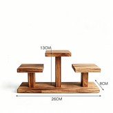 碳化色 三層 樓梯款 適合8CM內物品 × 1個