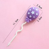 紫色氣球蠟燭 × 1個